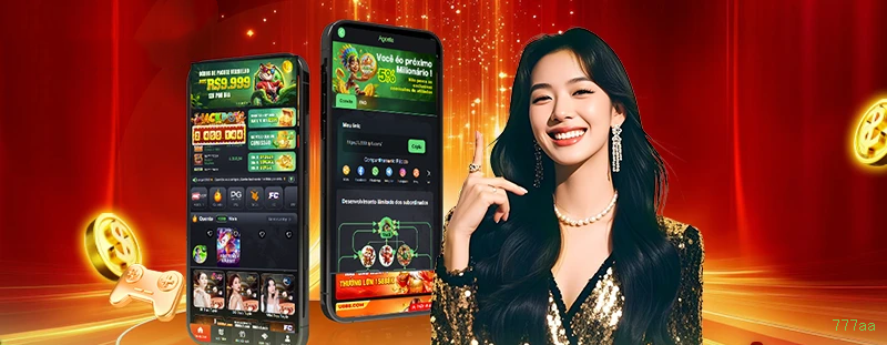Aplicativo móvel 777aa para iOS e Android